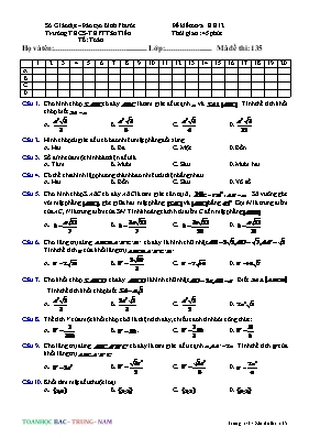 Đề kiểm tra 45 phút môn Toán 12